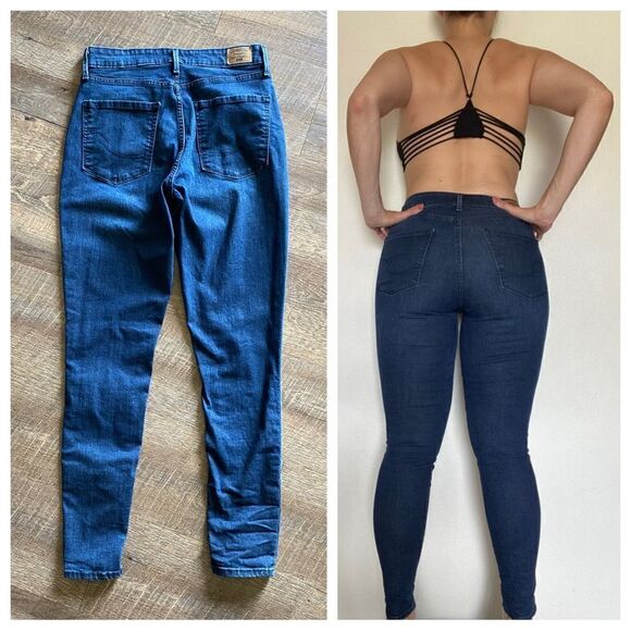 Levi’s High Rise Super Skinny Jeans 29 Waist Dark Wash - Picture 7 of 12